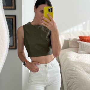 Faux leather top. Brand: NSR. Size S. Brand new.